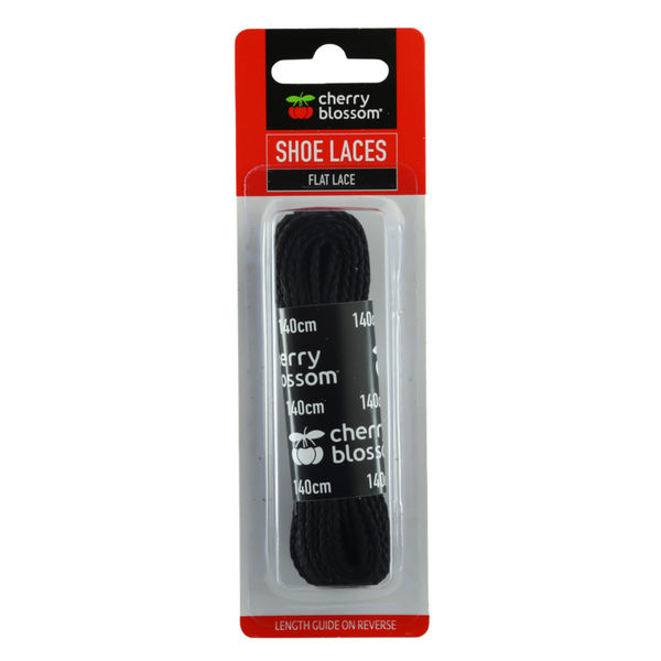 Cherry Blossom black flat laces, 140cm