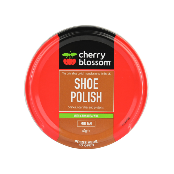 Cherry Blossom mid tan shoe polish 40g