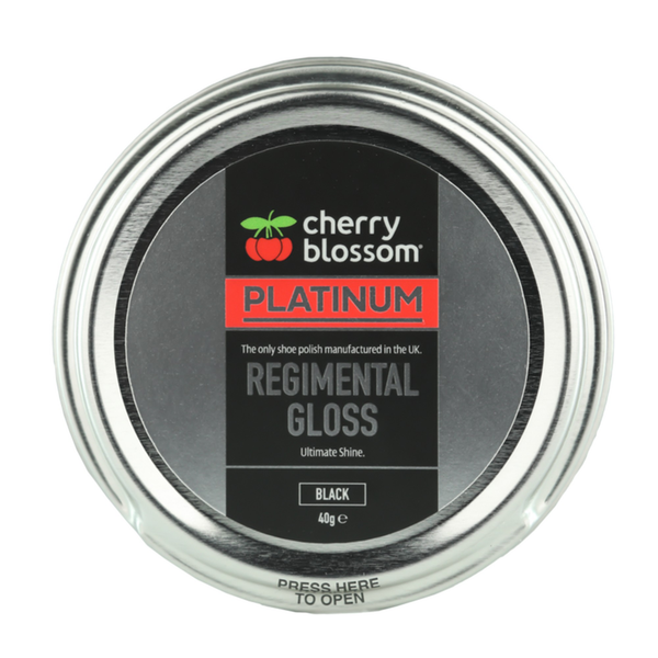 Cherry Blossom Regimental Gloss black shoe polish 40g