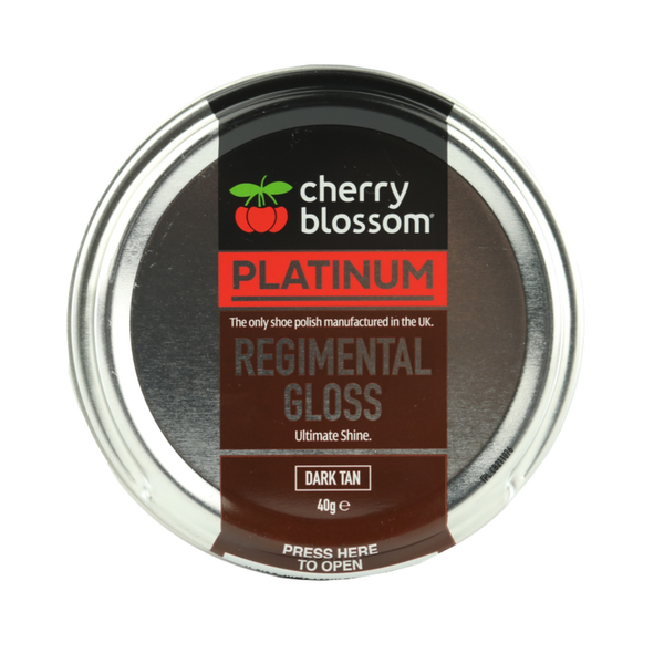 Cherry Blossom Regimental Gloss Dark Tan shoe polish 40g