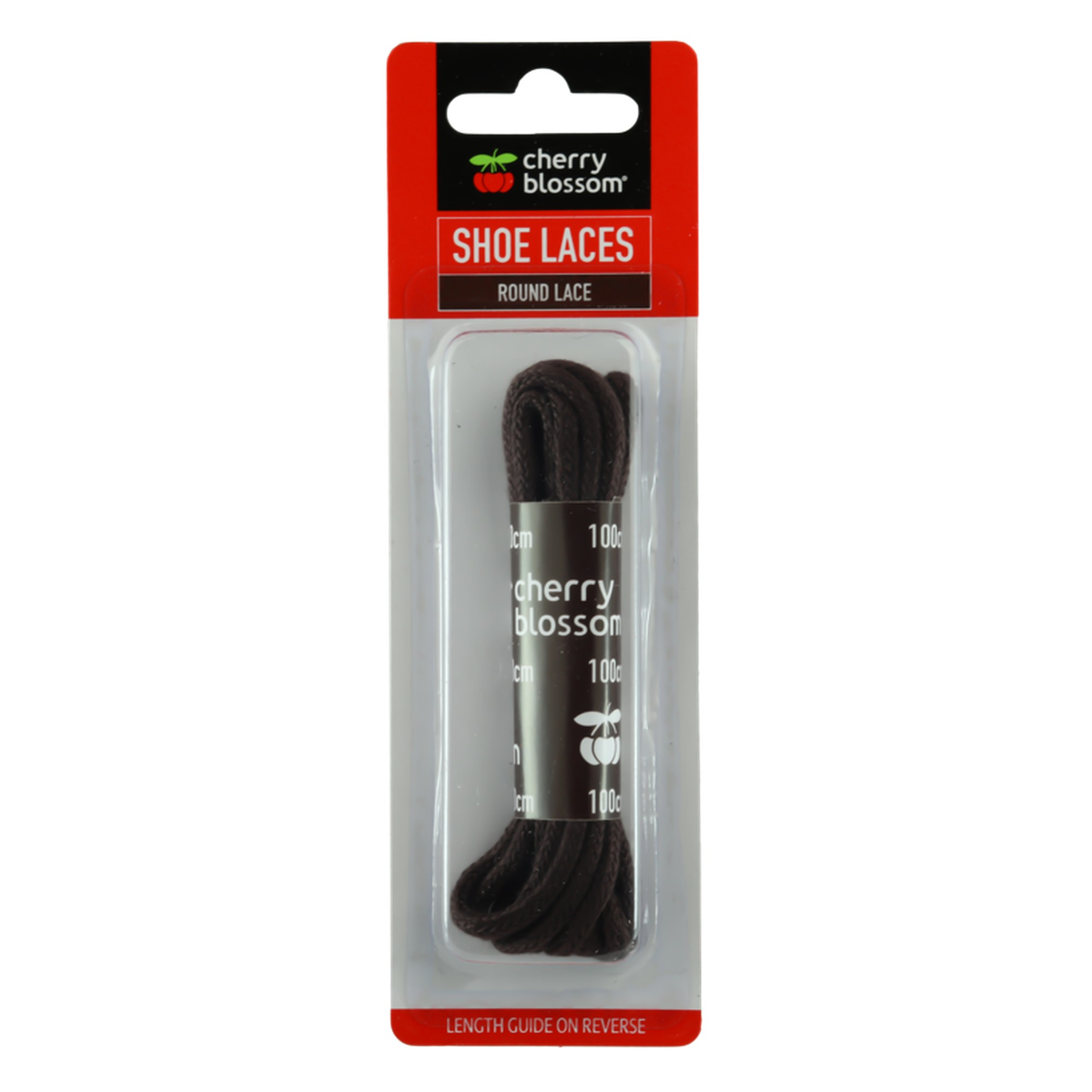 Cherry Blossom brown round shoe laces 100cm