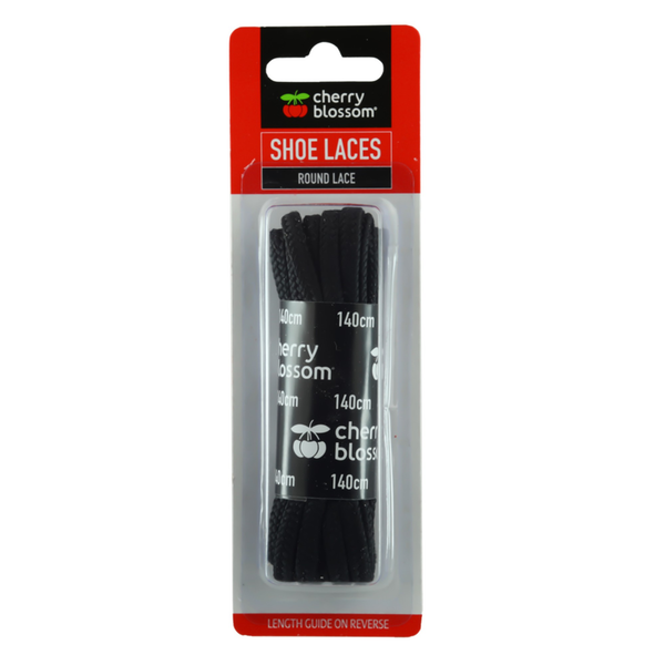 Cherry Blossom black round laces 140cm