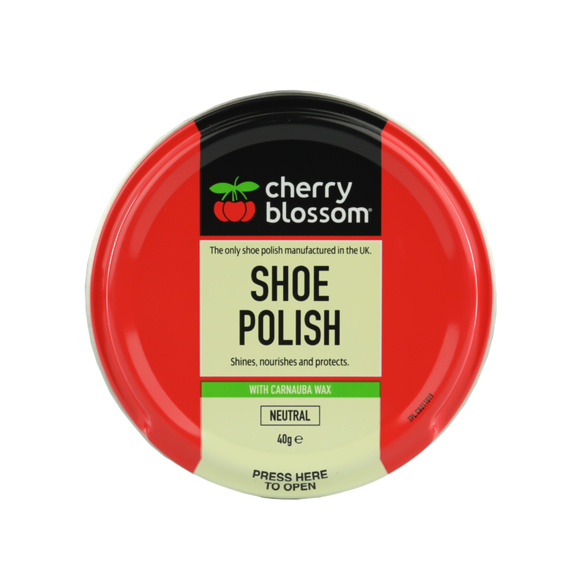 Cherry Blossom neutral shoe polish 40g tin