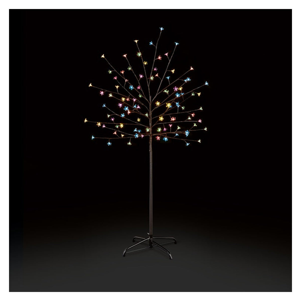 Cherry Tree With Timer - 96 Multi Coloured LED 1.5m