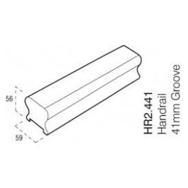 Cheshire Mouldings pine low profile handrail 2.4m