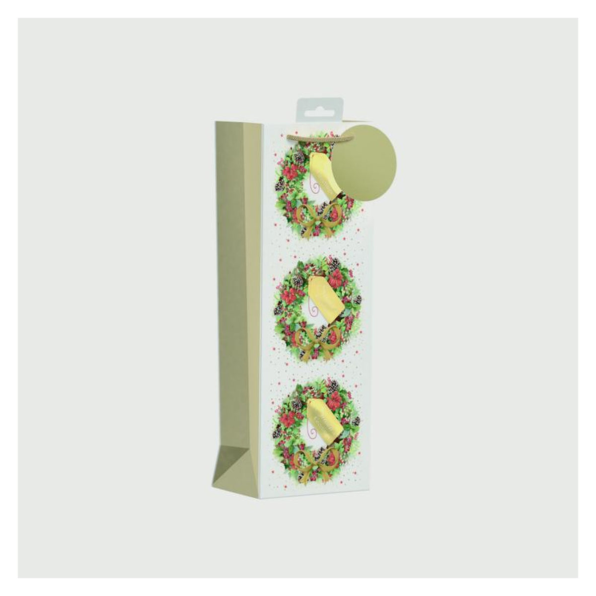 Christmas Wreath Bottle Bag