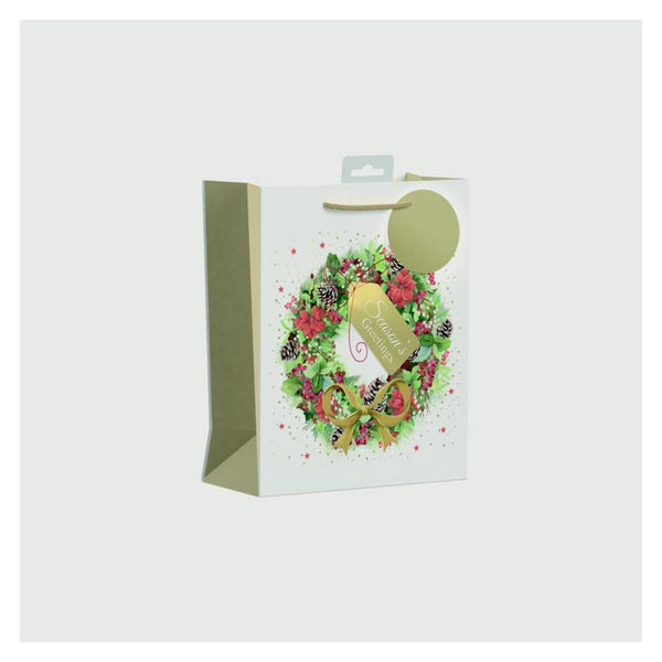 Christmas Wreath Gift Bag - Medium