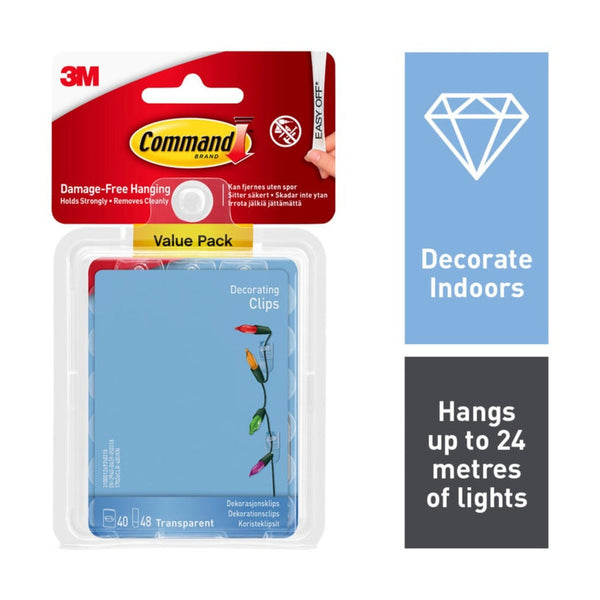 Command clear decorating clips value pack