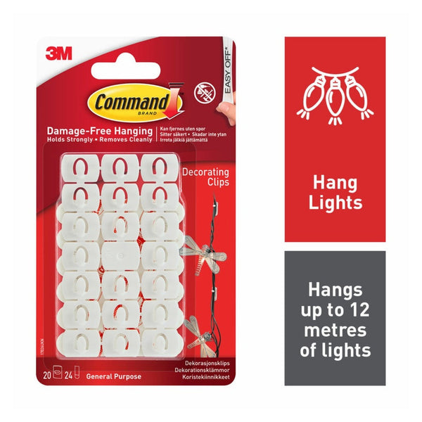 Command white decorating clips 20 clips 24 mini strips