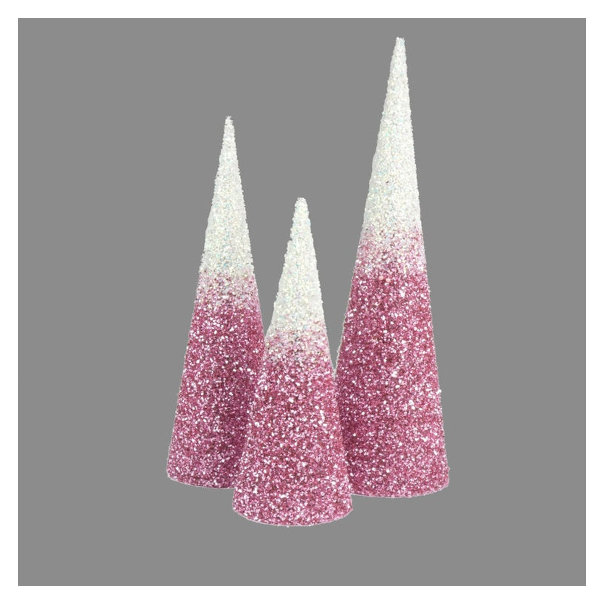 Cones 30/38/48cm Set 3 - Ombre Pink