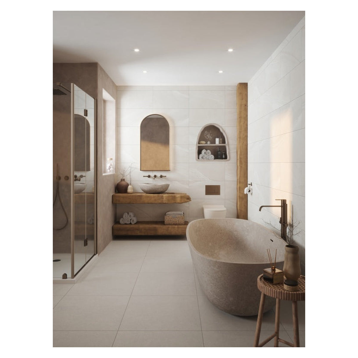Contempo Limestone Fossil Tile - 0.9m2 600 x 300mm