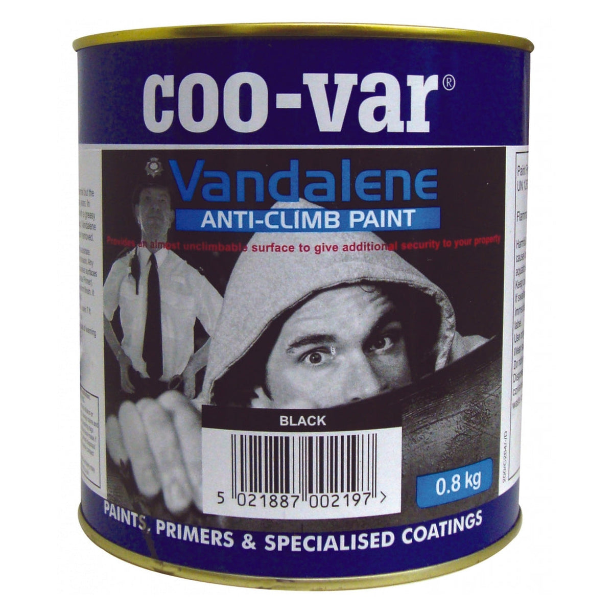 Coo-Var Vandalene anti-climb paint black 2kg