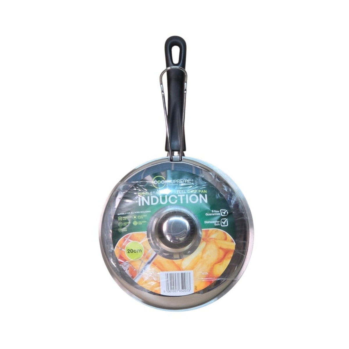 CookSupreme 20cm stainless steel chip pan with basket, view 4