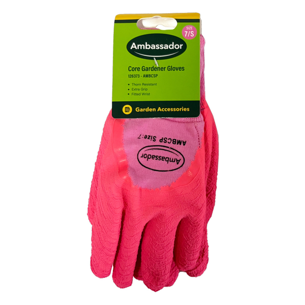 Core Gardener Pink Gloves - 7/S