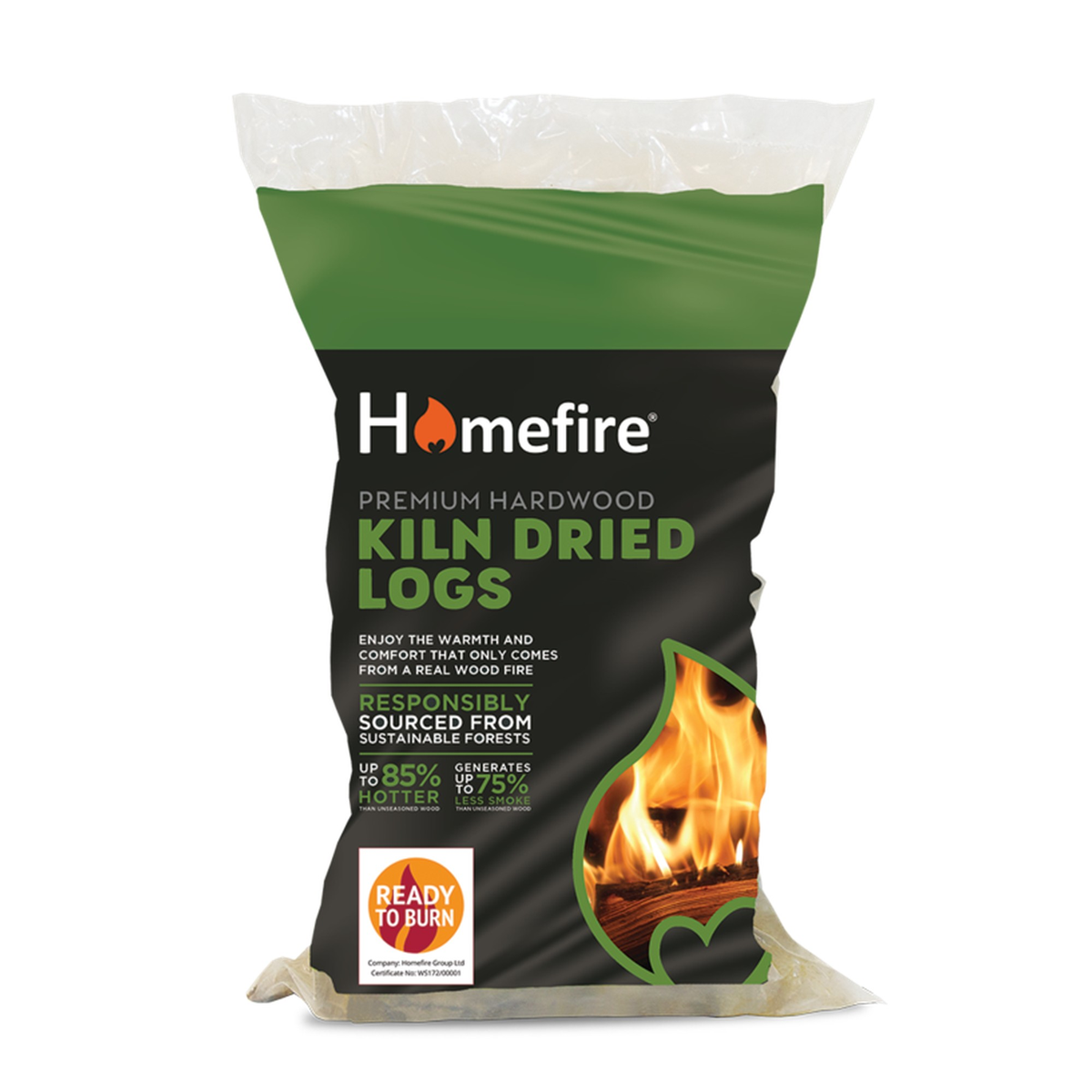 Bag of CPL Homefire kiln dried hardwood logs