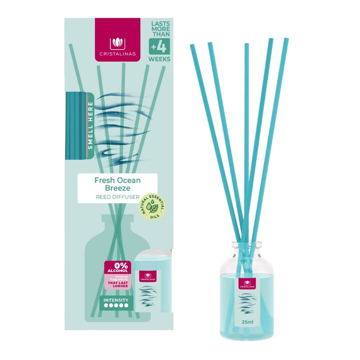 Cristalinas Fresh Ocean Breeze reed diffuser 25ml