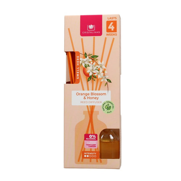 Cristalinas orange blossom and honey reed diffuser 25ml