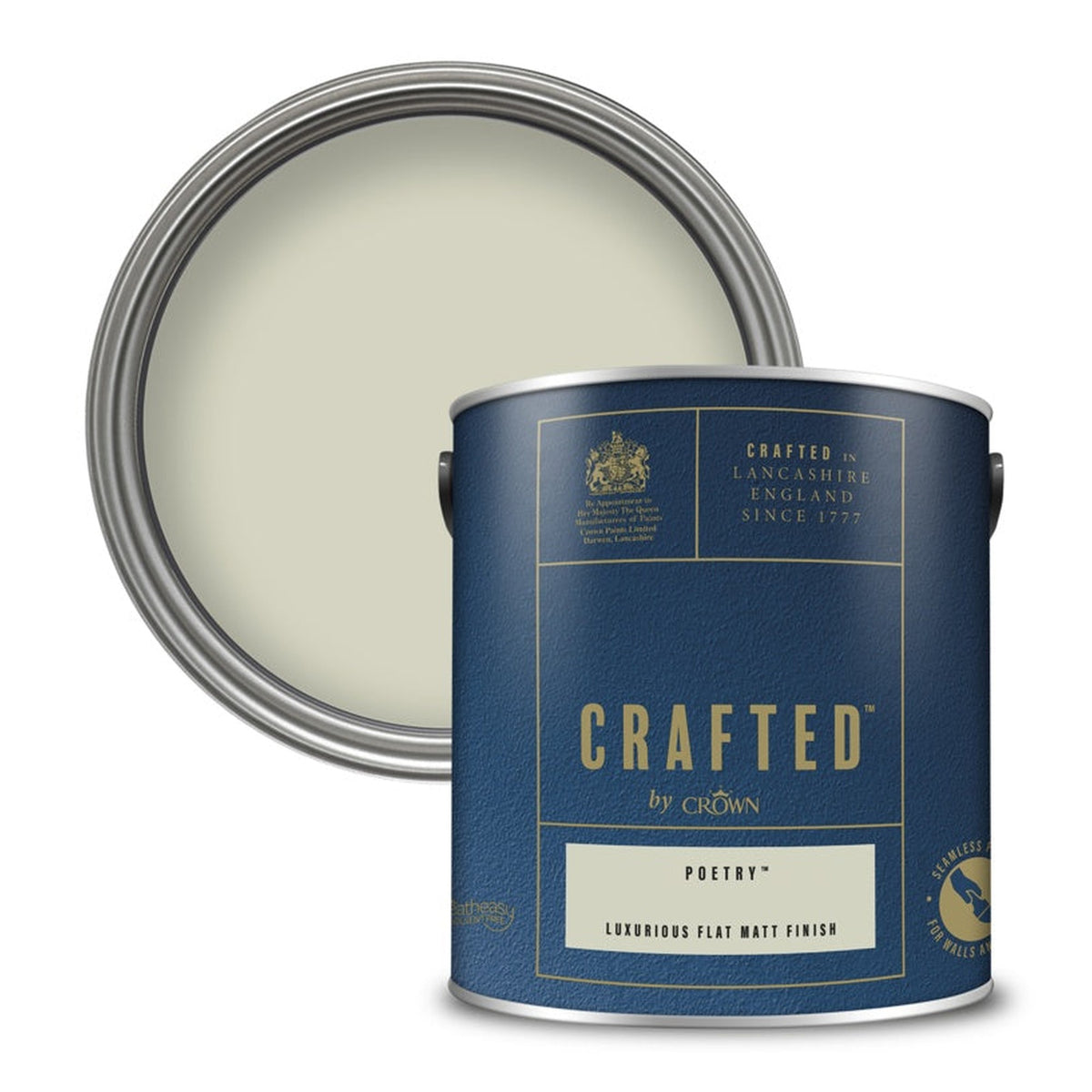 Crown Crafted Flat Matt 2.5L tin in Poetry