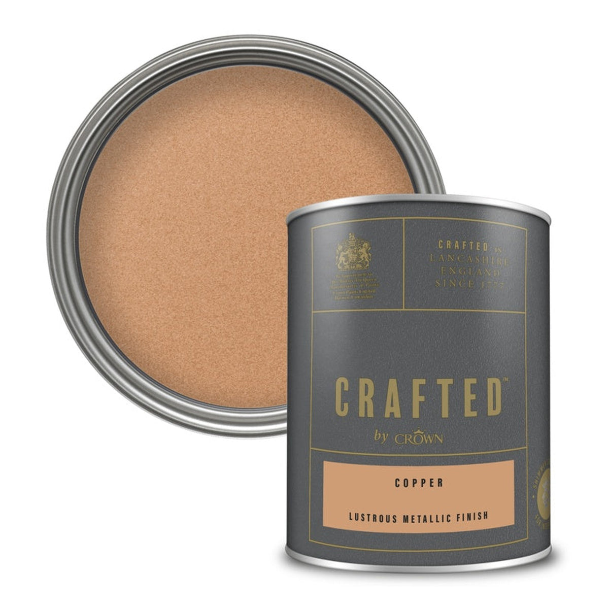 Crown Crafted Lustrous Metallic paint in Copper 1.25L