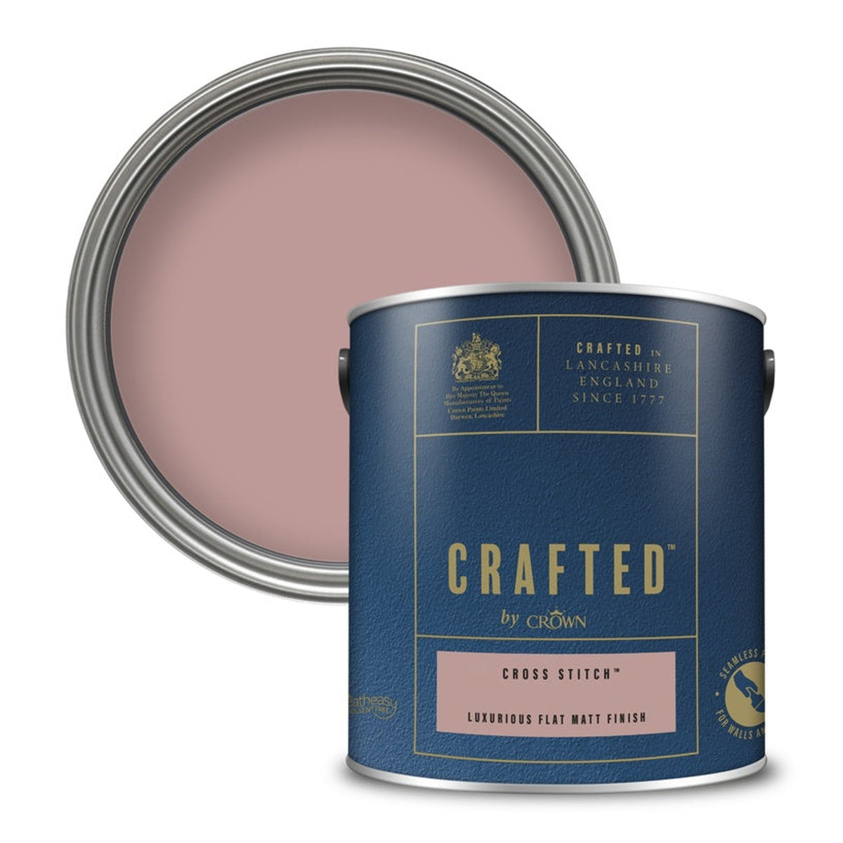 Crown Crafted Luxurious Flat Matt Cross Stitch 2.5L tin