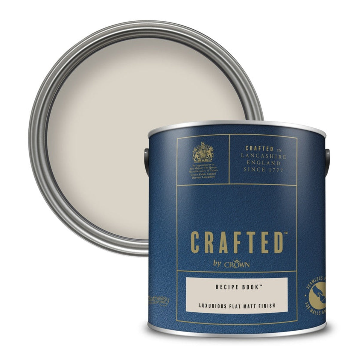 Crown Crafted Luxurious Flat Matt 2.5L in Recipe Book