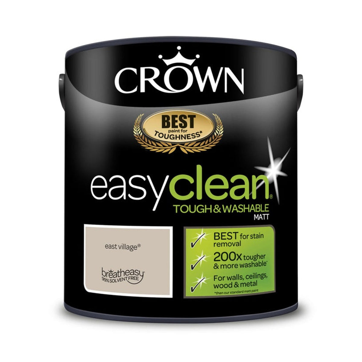 Crown Easyclean Matt Emulsion 2.5L tin in East Village, view 2