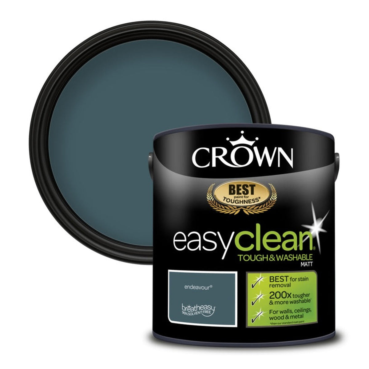 Crown Easyclean Matt Emulsion 2.5L tin in Endeavour