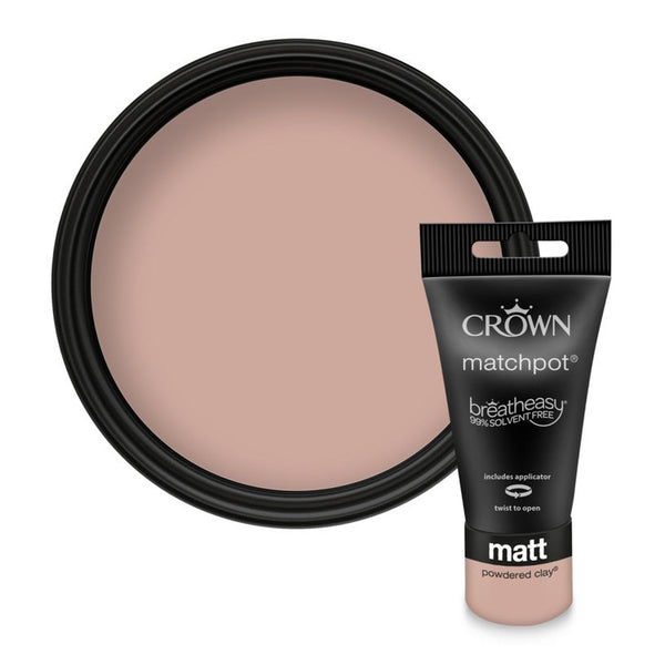 Crown Matt Emulsion 40ml pot in Powdered Clay