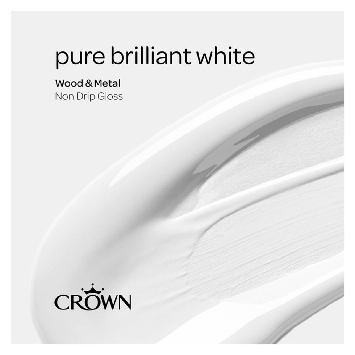 Crown Non Drip Gloss 2.5L tin in Pure Brilliant White, view 2