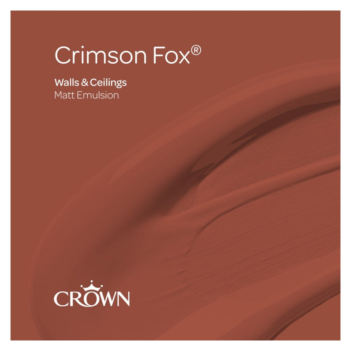 Crown Walls and Ceilings Matt Emulsion 2.5L in Crimson Fox, view 4