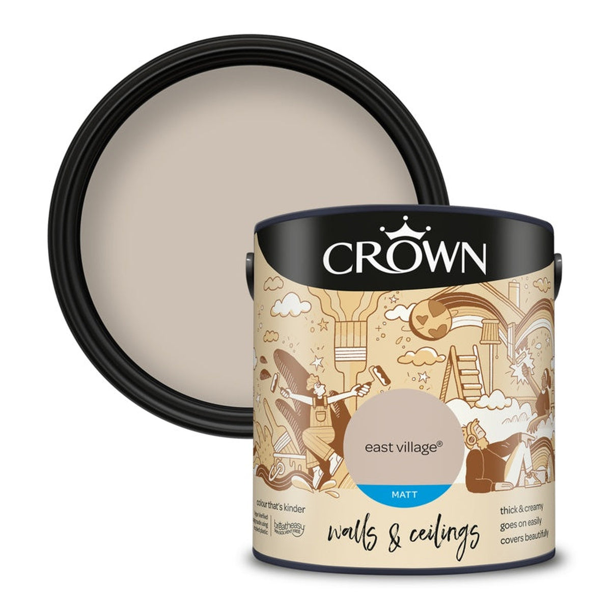 Crown Walls and Ceilings Matt East Village 2.5L