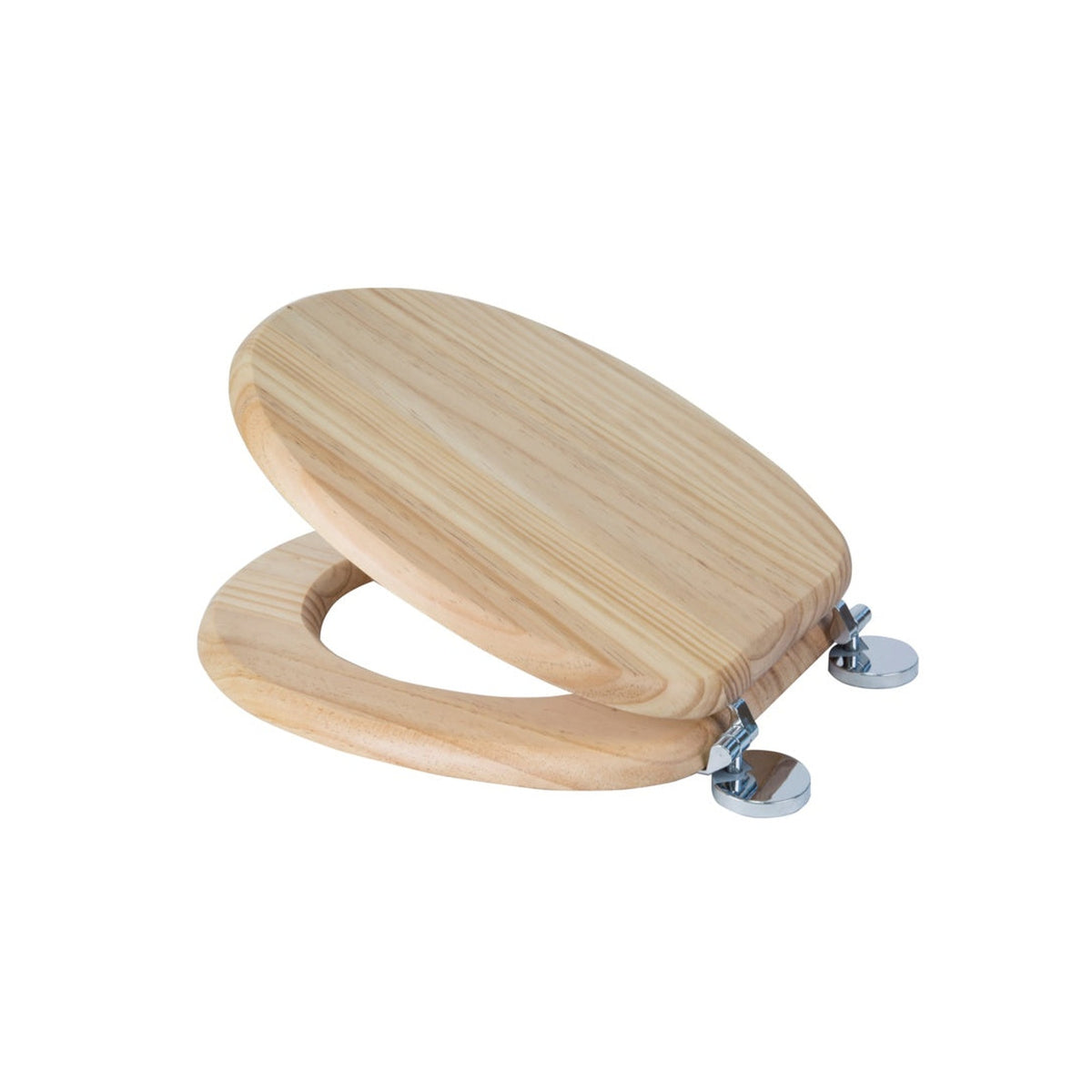 Croydex Flexi-Fix Davos toilet seat in blonded pine, view 2