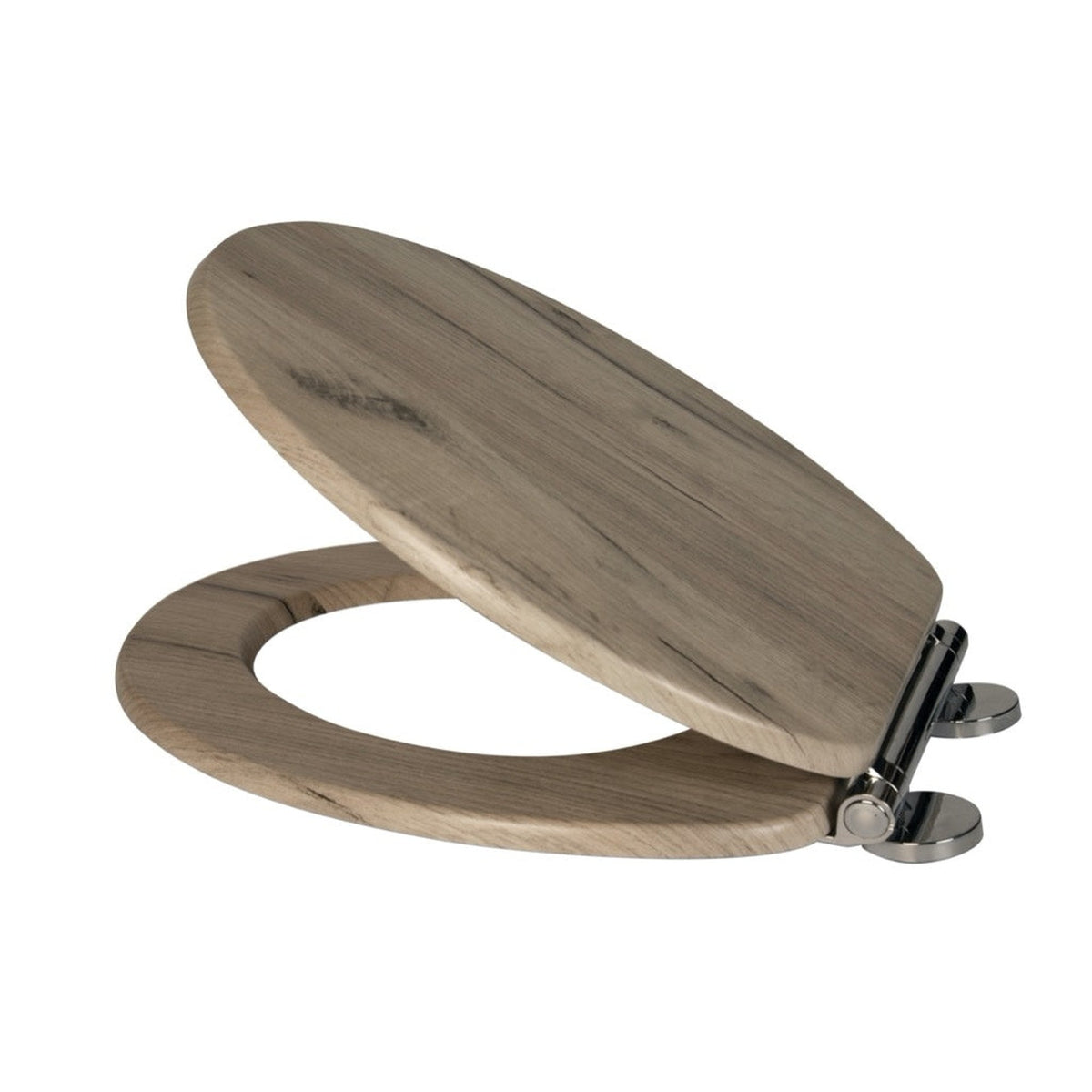 Croydex grey oak Flexi Fix soft close toilet seat, view 6