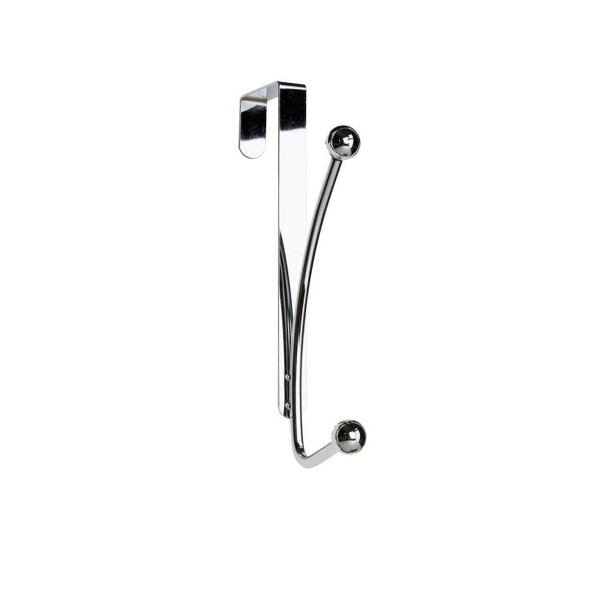 Croydex chrome over door ball hooks, pack of 2