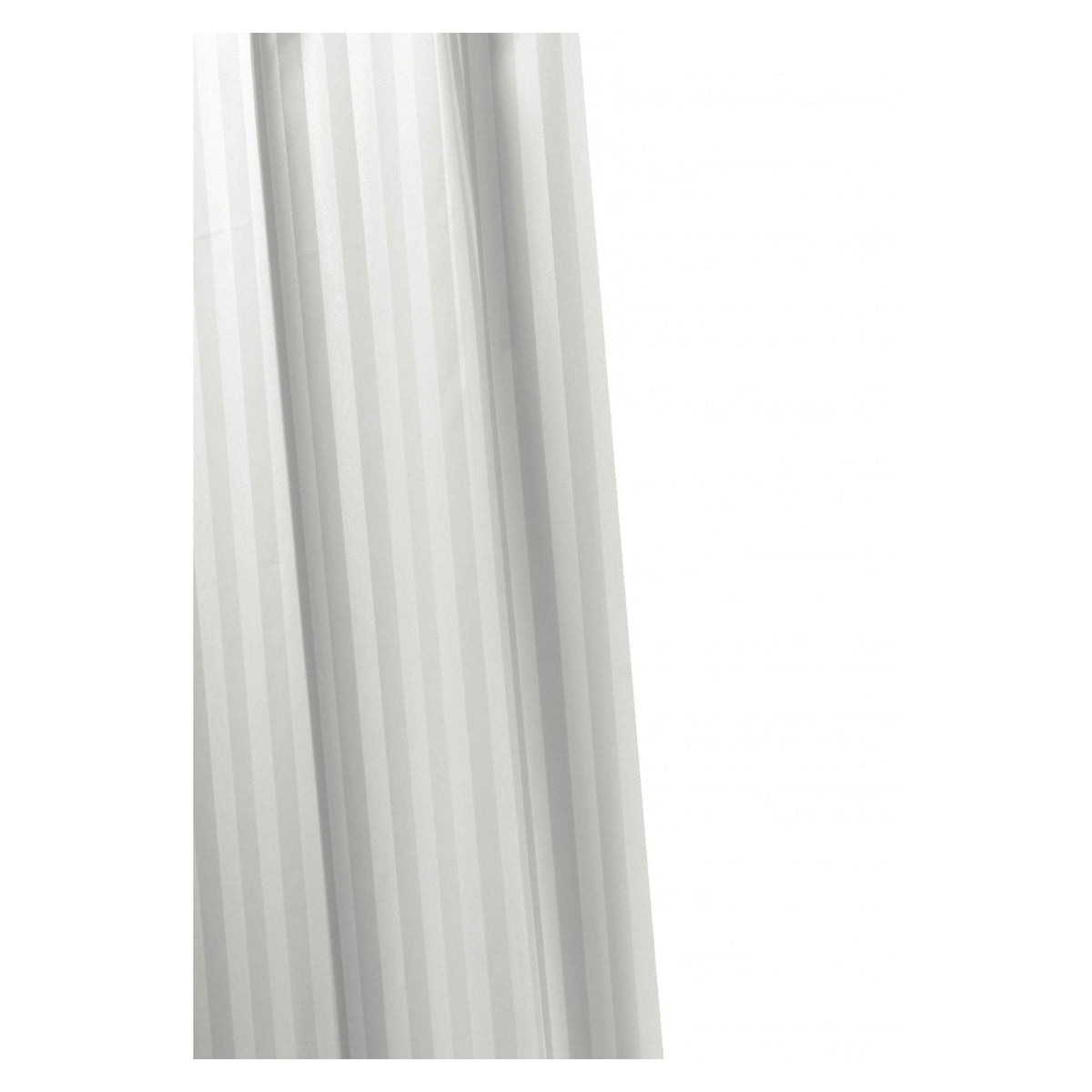 Croydex white woven stripe shower curtain 1800 x 1800mm