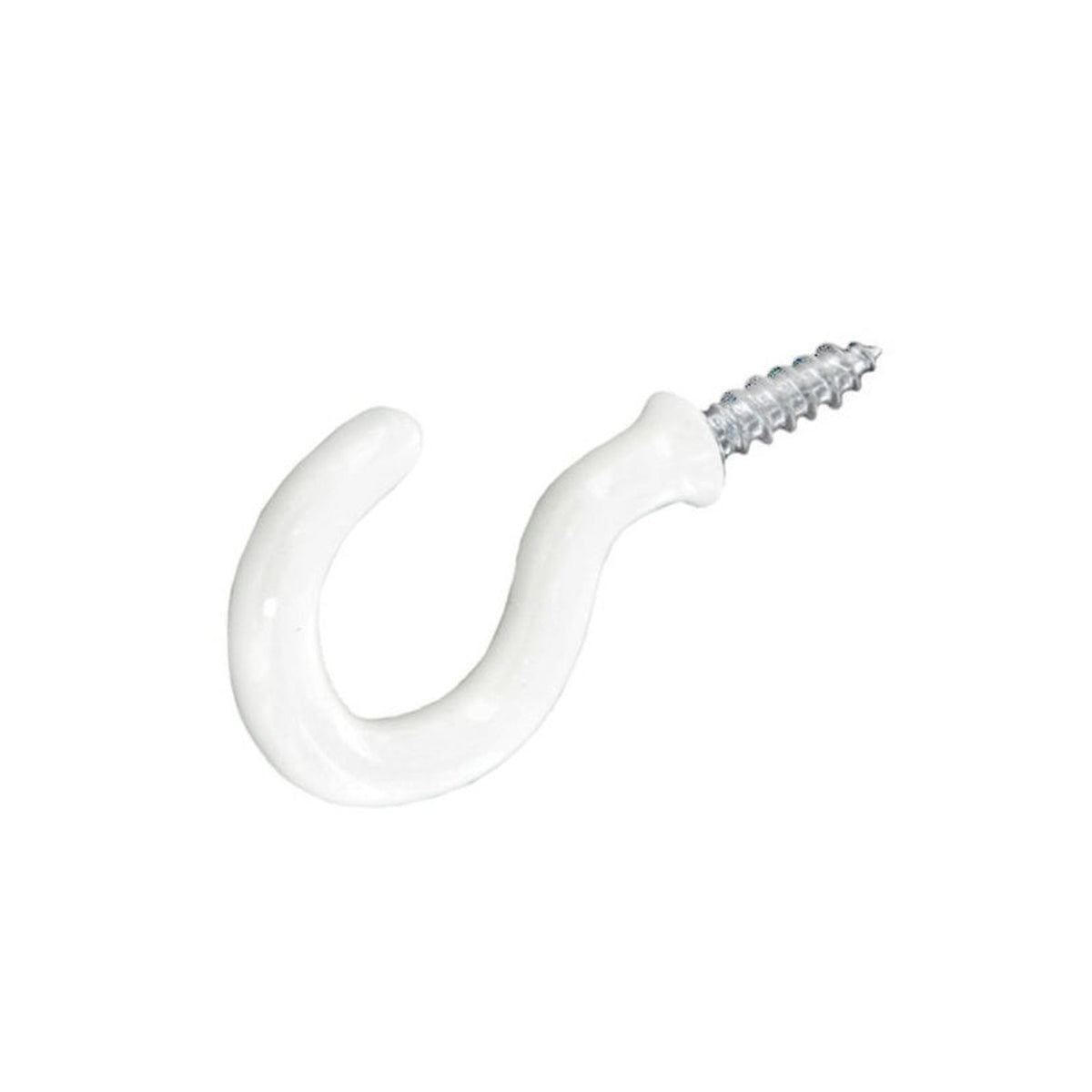 Cup Hook Shouldered White 50mm - 3 Pack