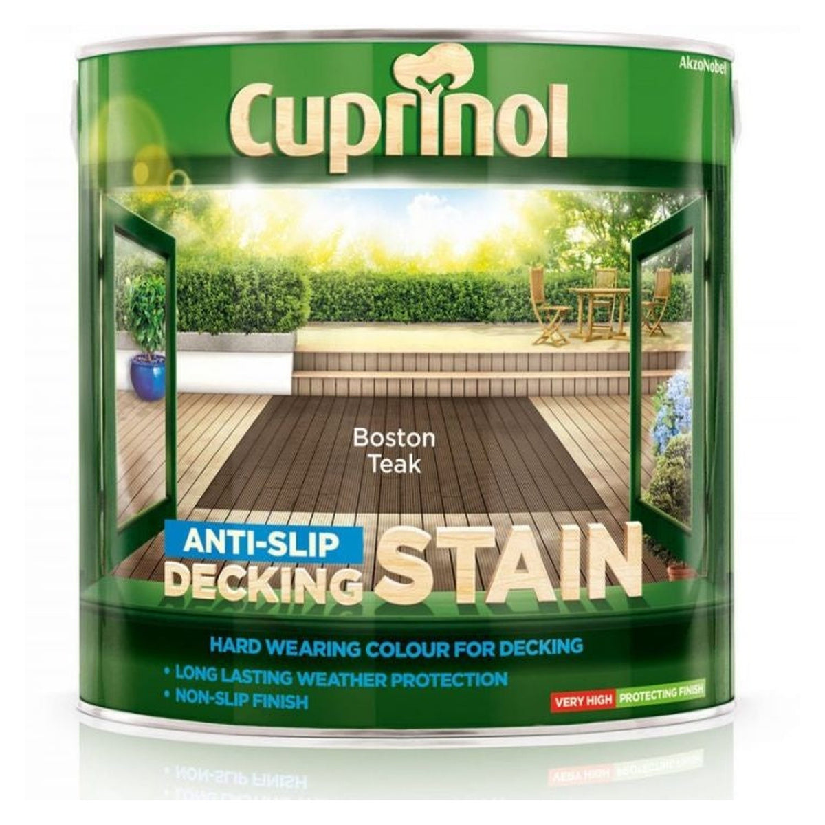 Cuprinol Anti-Slip Decking Stain 2.5L in Boston Teak