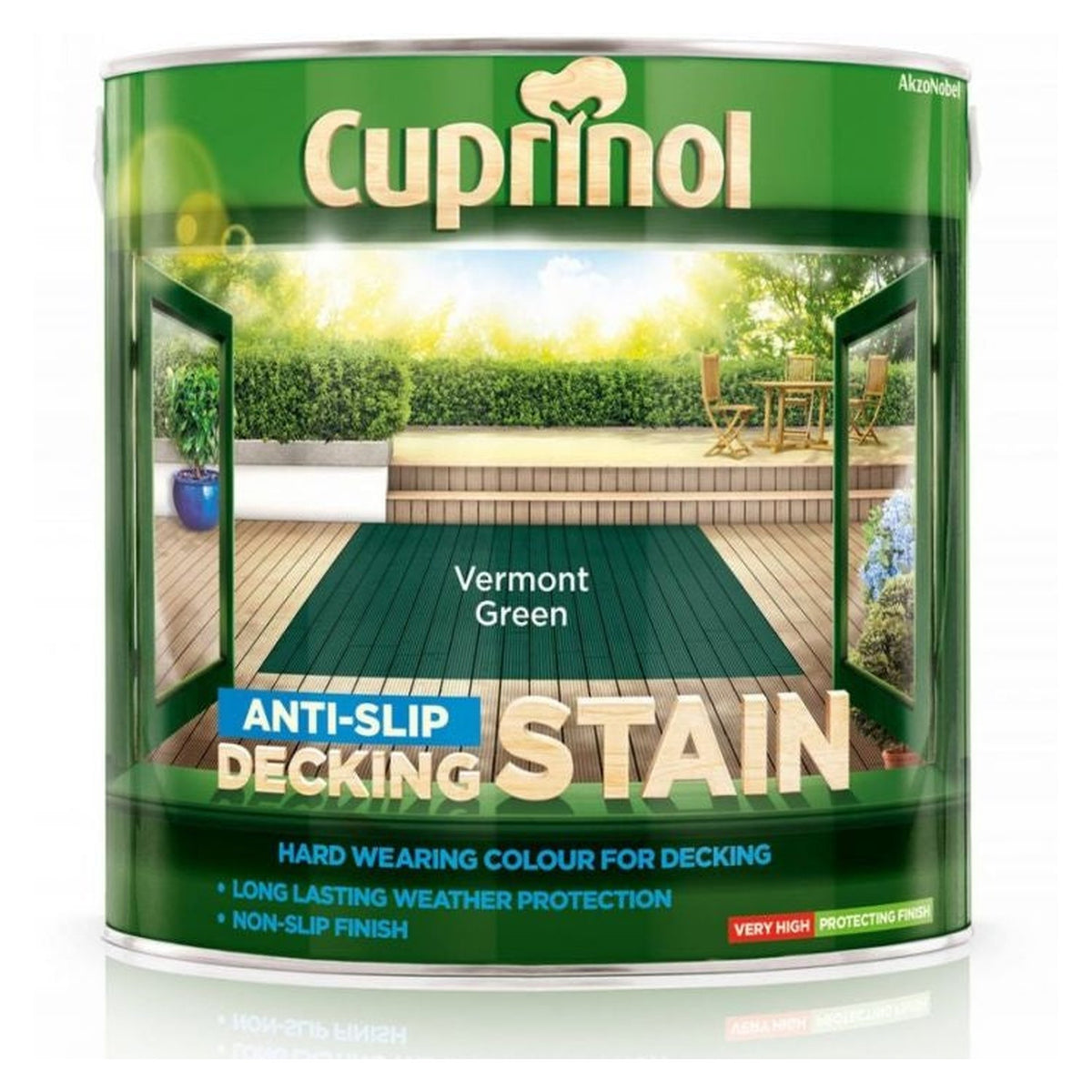 Cuprinol Anti-Slip Decking Stain 2.5L in Vermont Green