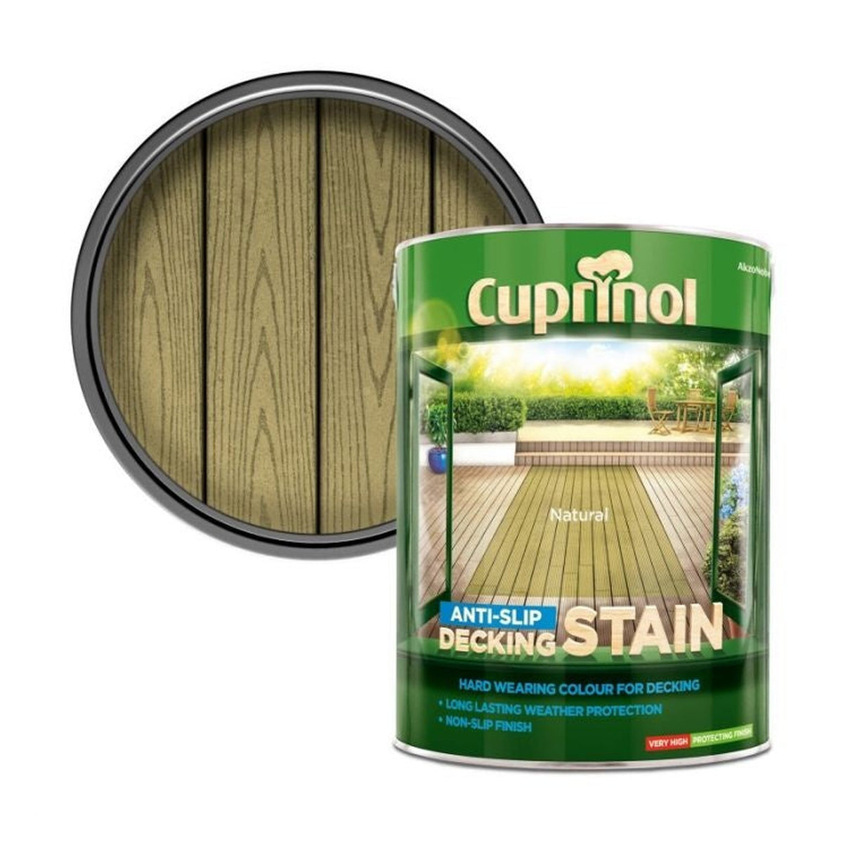 Cuprinol Anti-Slip Decking Stain Natural 5L, view 3
