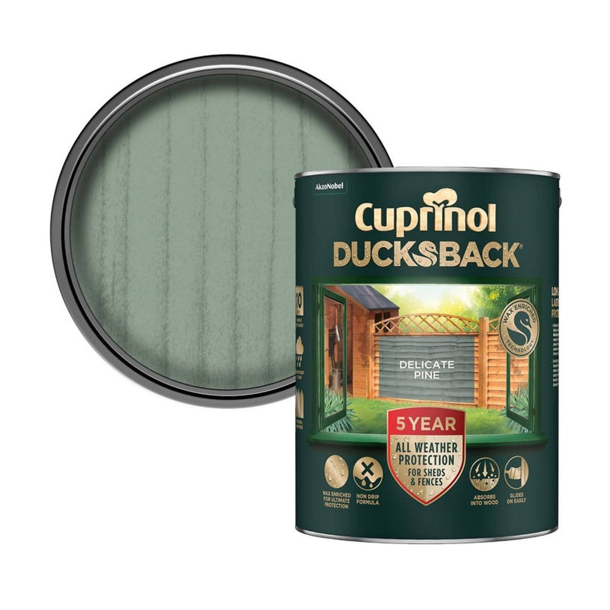 Cuprinol Ducksback Delicate Pine 5L, view 3