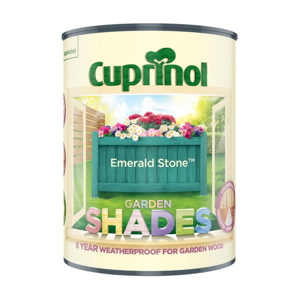 Cuprinol Garden Shades 1L tin in Emerald Stone