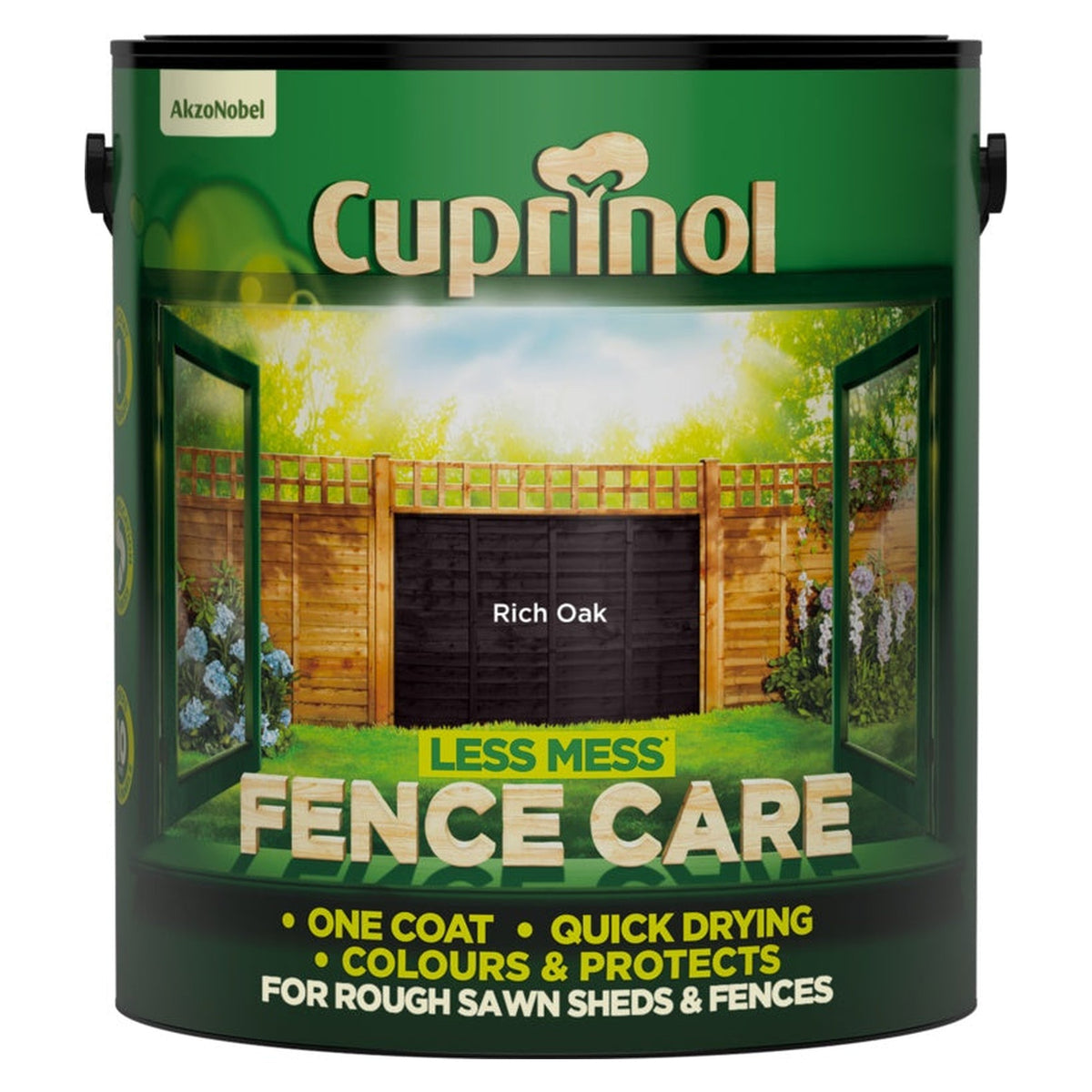 Cuprinol Less Mess Fence Care 6L in Rich Oak