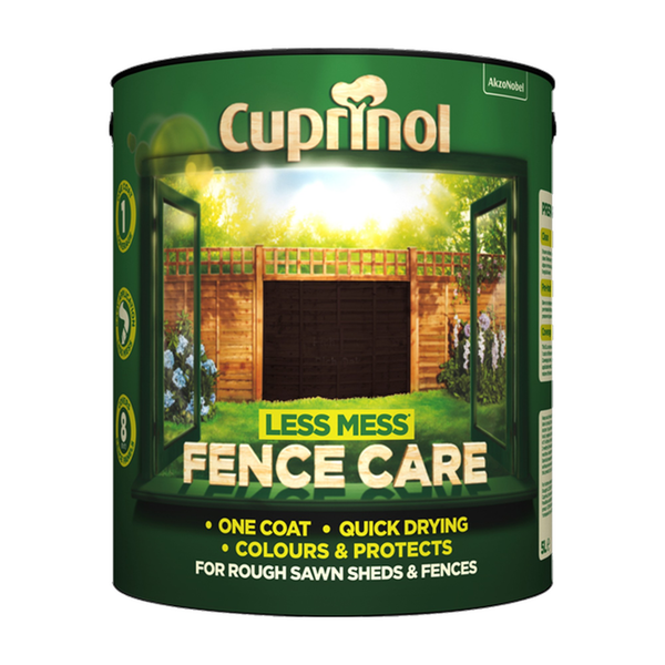 Cuprinol Less Mess Fence Care 6L in Rustic Brown