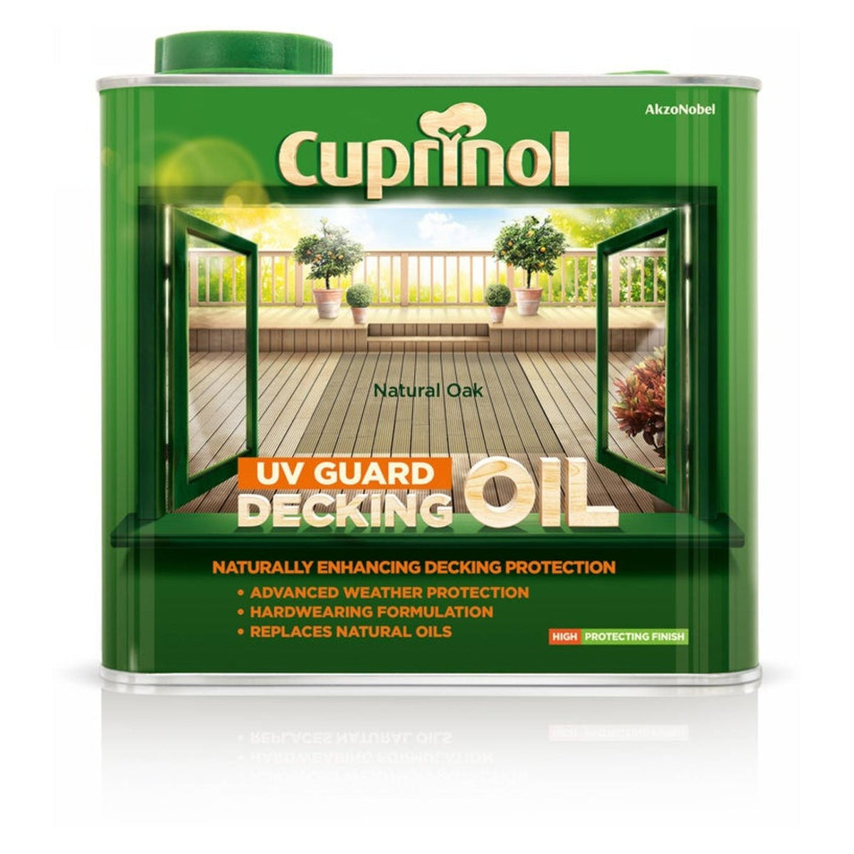 Cuprinol UV Guard Decking Oil Natural Oak 2.5L tin