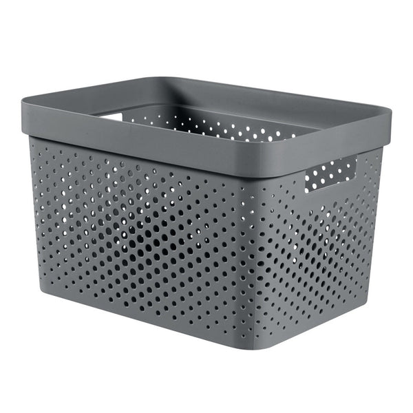 Curver Infinity Dots 17L dark grey storage box