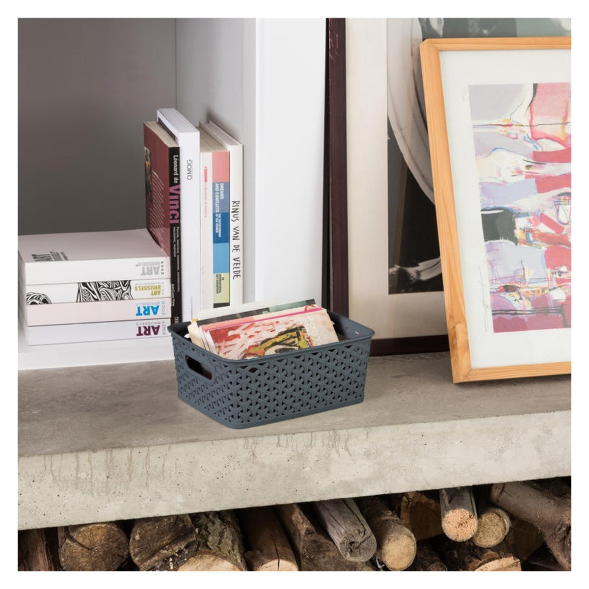 Curver My Style small storage box in anthracite, view 3
