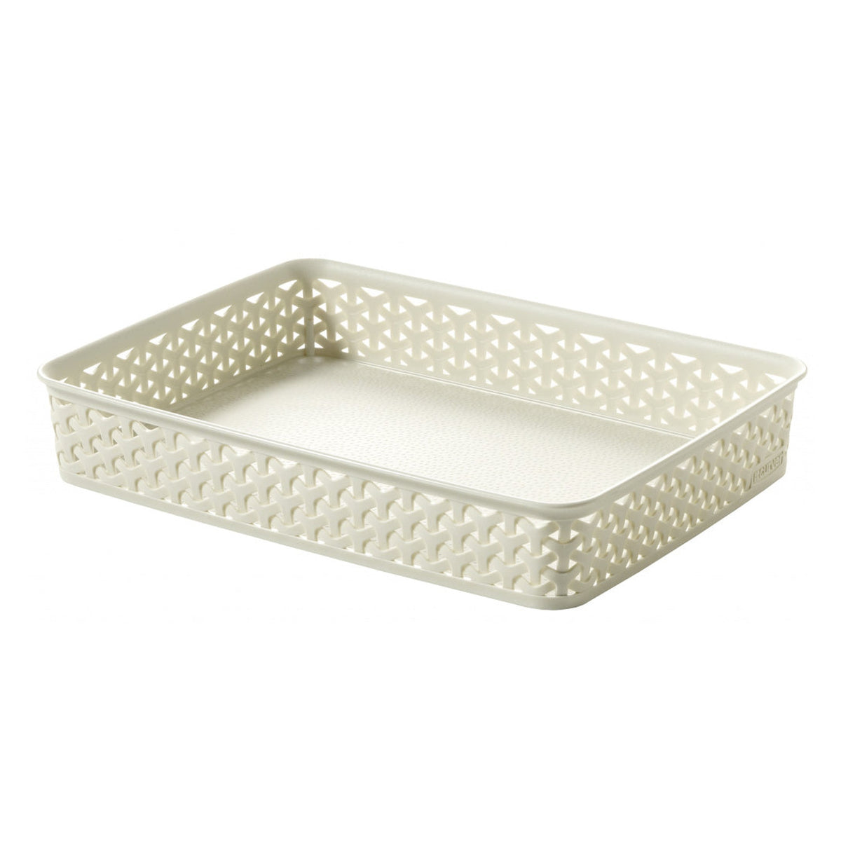 Curver My Style rattan tray in Vintage White A4