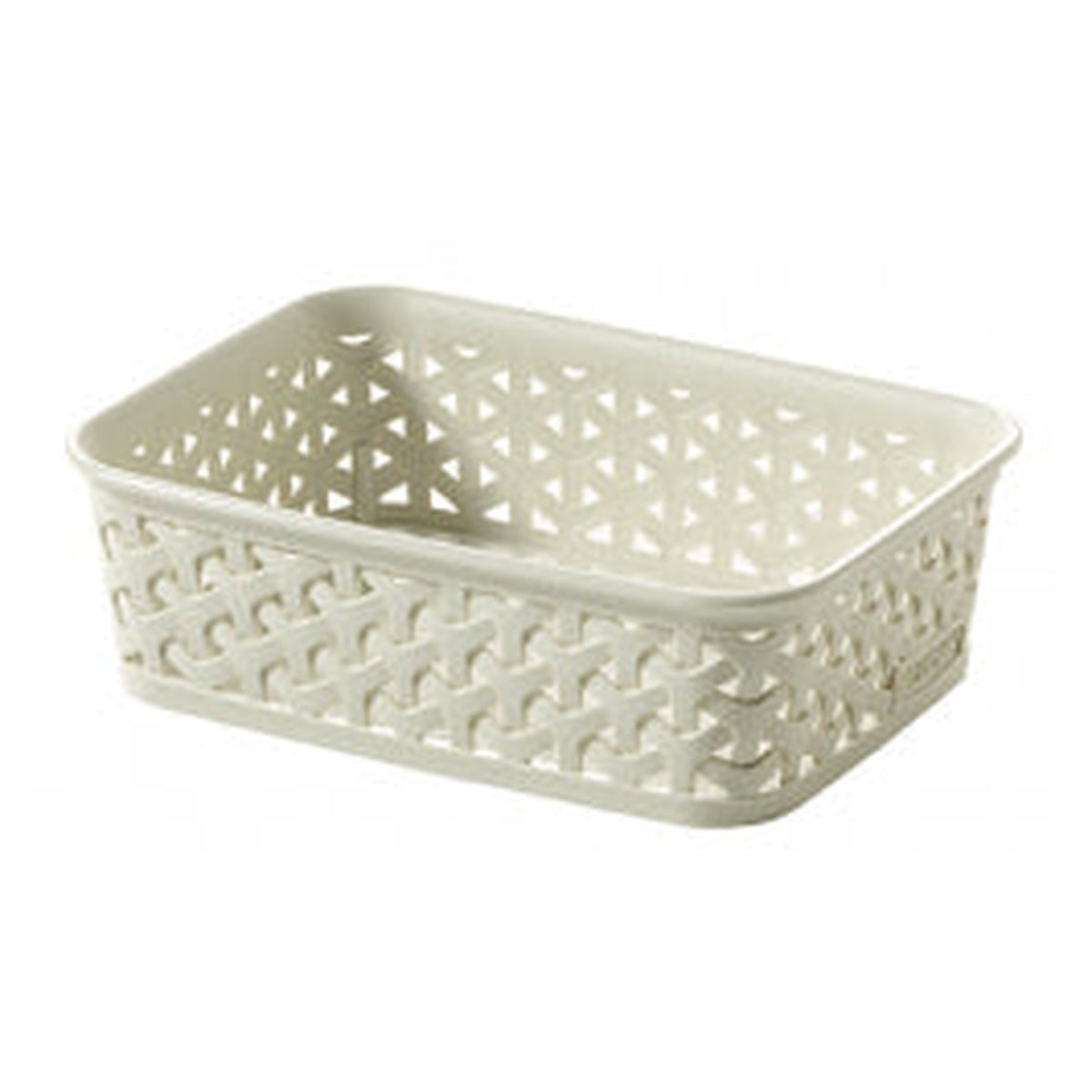 Curver My Style rattan tray in vintage white A6