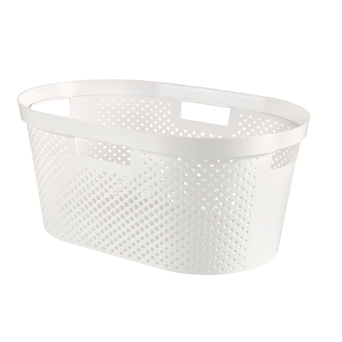 Curver Infinity Dots white 40L laundry basket