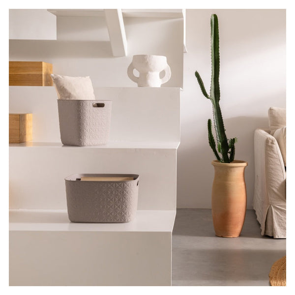 Curver Softex large 19L storage basket in taupe